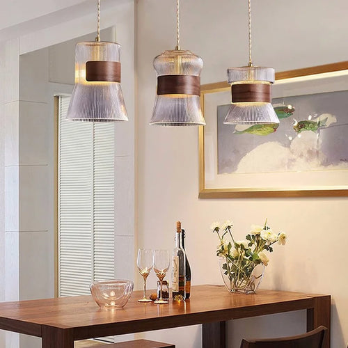 suspension modernes en verre nordiques pour décoration restaurant - vue 3 sur 16