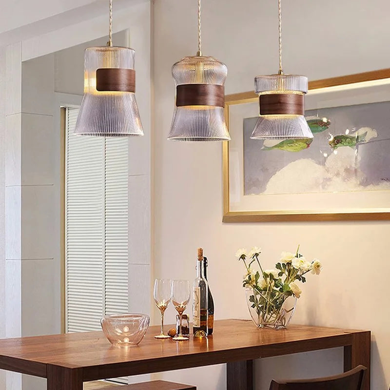 suspension modernes en verre nordiques pour décoration restaurant - vue 3 sur 16