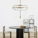 suspension design post-moderne en verre effet ondulation luxe
