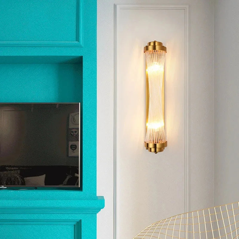 applique murale réglable en or avec lampe en cristal de luxe led - vue 5 sur 10