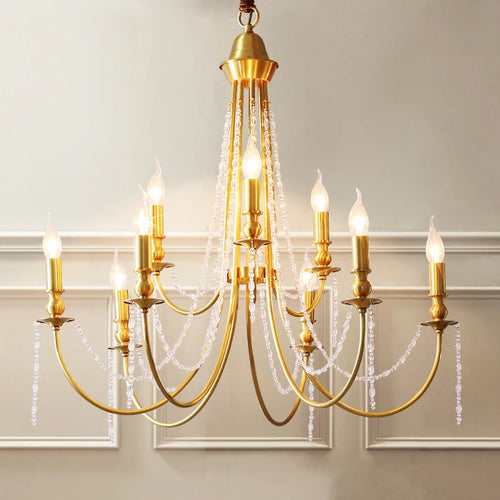lustre en laiton moderne pour éclairage intérieur élégant - vue 2 sur 13