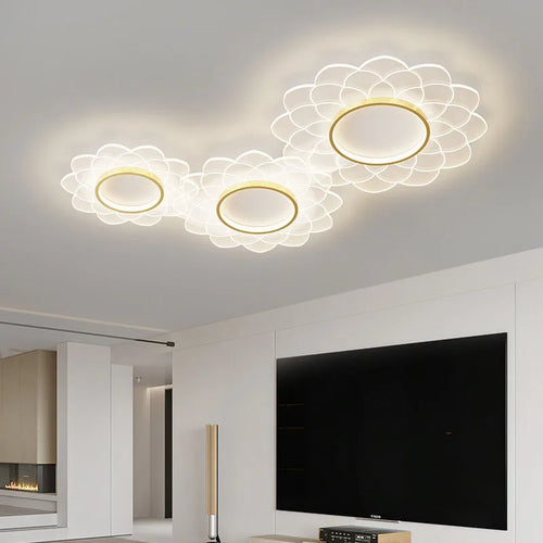 plafonnier led spot design floral en acrylique pour décoration intérieure - vue 2 sur 12