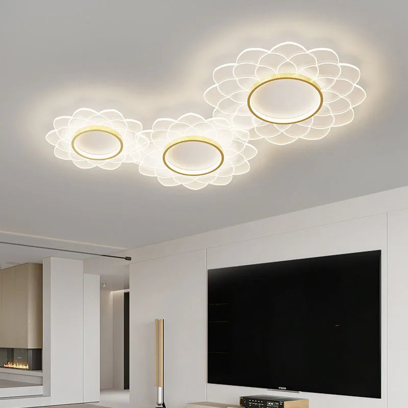 plafonnier led spot design floral en acrylique pour décoration intérieure - vue 1 sur 12
