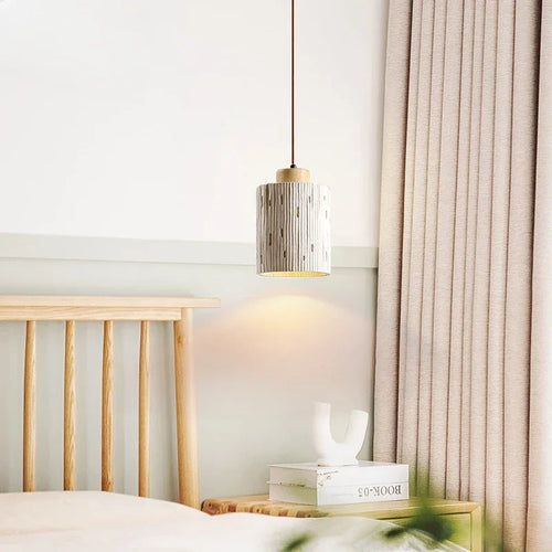 lustre suspendu en pierre style rétro pour décoration intérieure - vue 3 sur 7