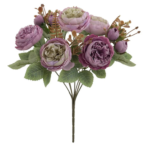 bouquet de pivoines en soie pour décoration artificielle - vue 11 sur 11