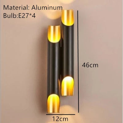 applique murale nordique en aluminium avec éclairage led moderne - vue 9 sur 12