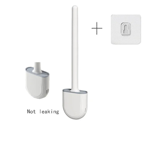 brosse de toilette suspendue en silicone avec support séchage rapide