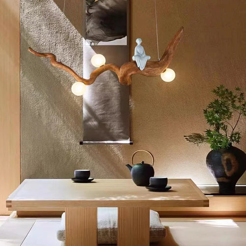 suspension en résine zen style chinois pour décoration intérieure - vue 5 sur 7