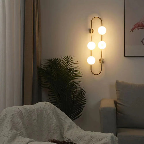 applique murale led en verre blanc laiteux pour décoration intérieure - vue 3 sur 9