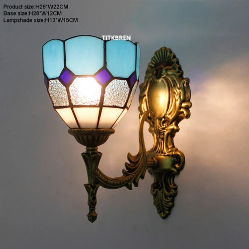 applique murale baroque en verre teinté à fleurs turques - vue 14 sur 18