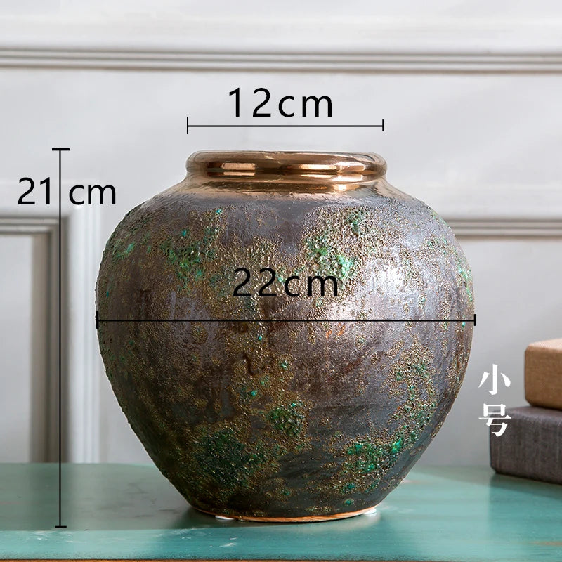 vase en céramique vintage style européen et chinois moderne - vue 12 sur 15