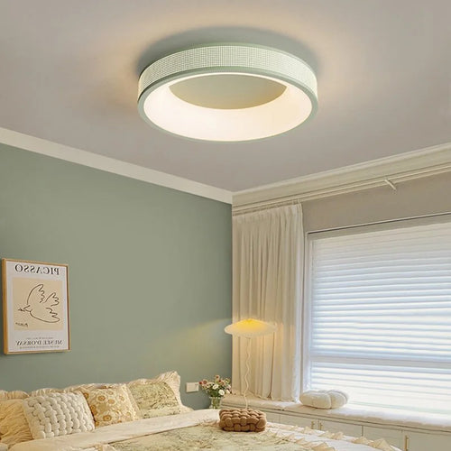 qiyimei plafonnier led style cercle carré décoratif - vue 6 sur 22