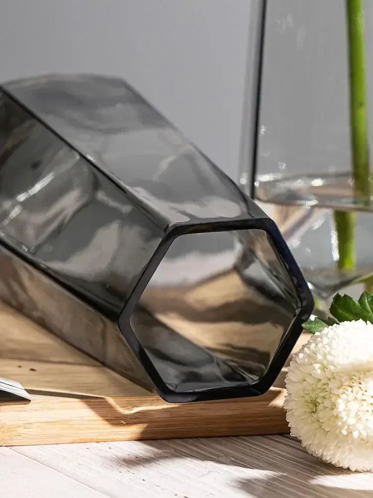 vase créatif en verre transparent pour fleurs décoratives - vue 6 sur 14