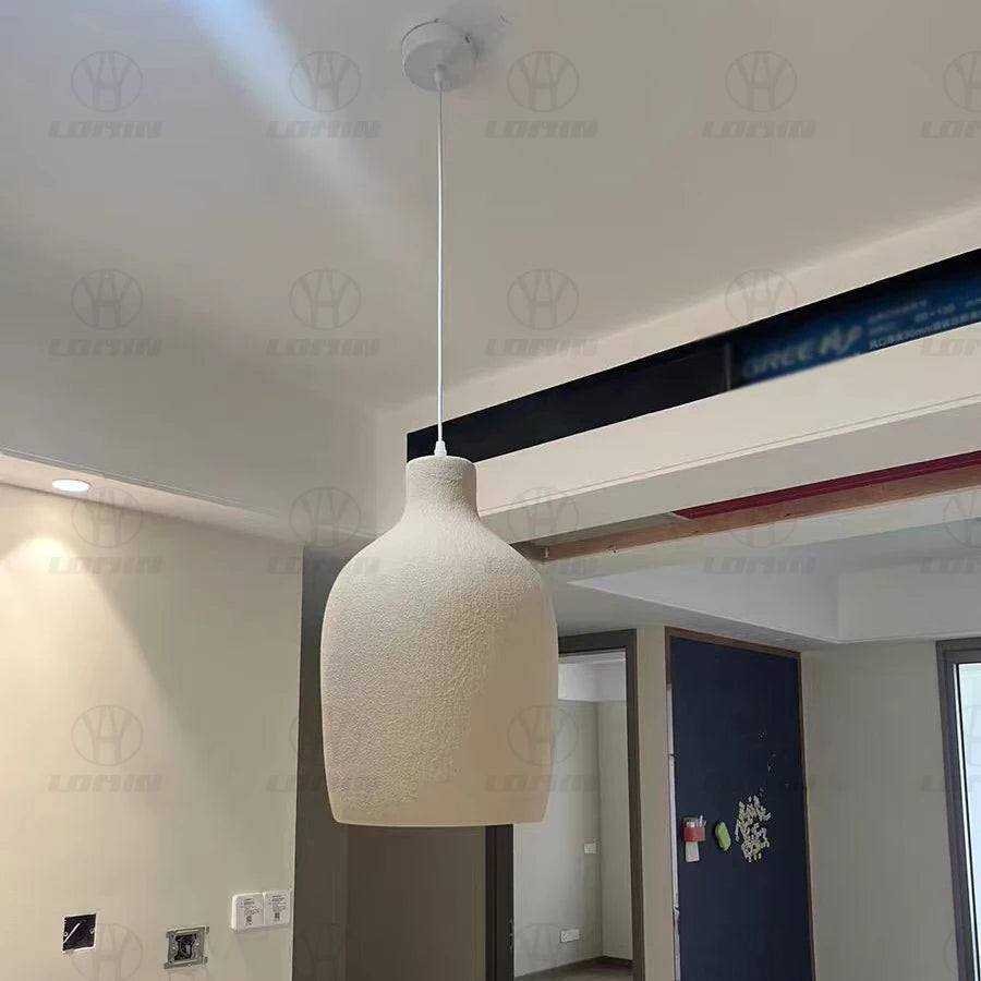 lustre wabi-sabi moderne fait main led irrégulier loft décoratif - vue 2 sur 9