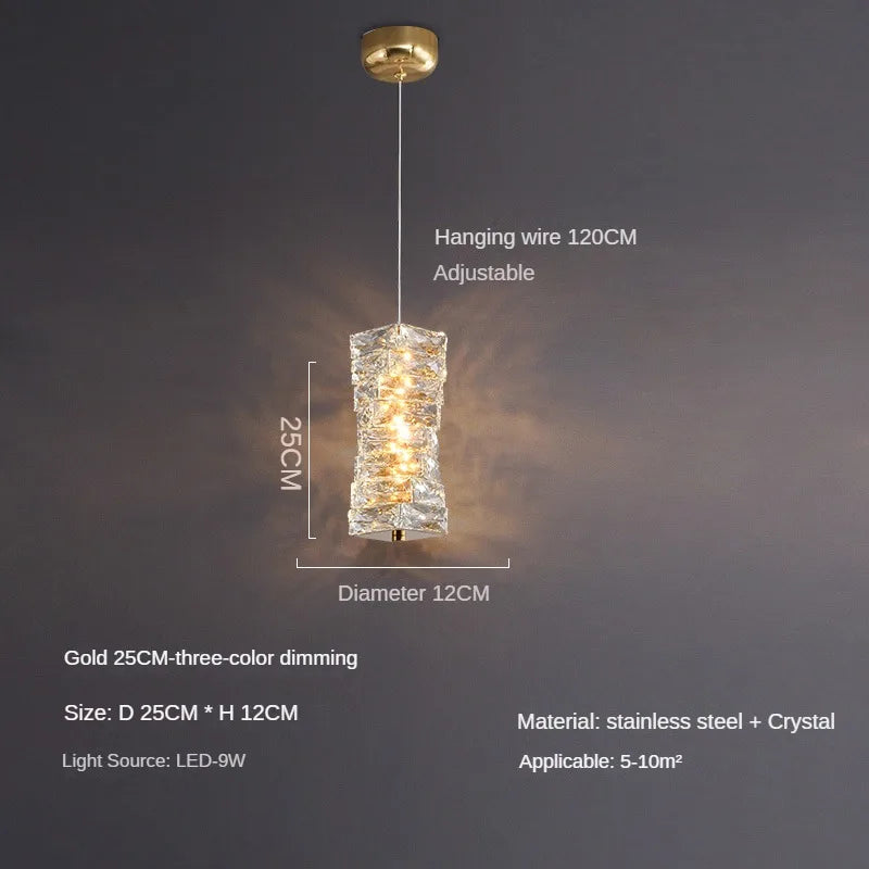 lustre moderne léger en cristal pour intérieurs élégants et contemporains - vue 8 sur 9