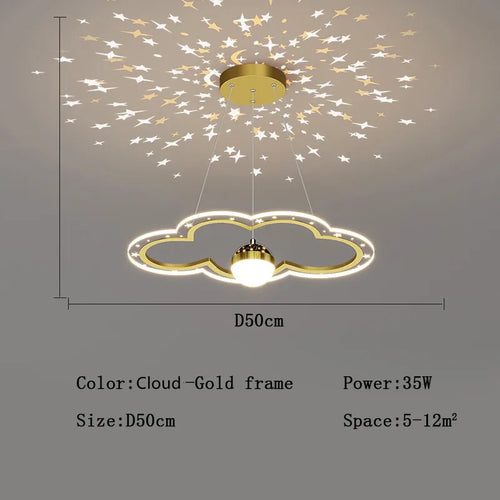 lustre étoile créatif lumineux pour chambre d'enfants - vue 14 sur 21