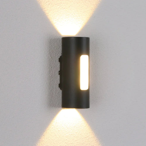 12W Outdoor LED Wall Lamp IP65 Waterproof Simple Up and Down Lighting Porch Garden Lights Home Sconce Decorative COB Spotlight - vue 3 sur 7