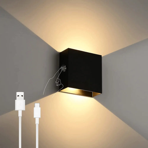 applique murale led rechargeable sans fil avec capteur humain usb - vue 10 sur 10
