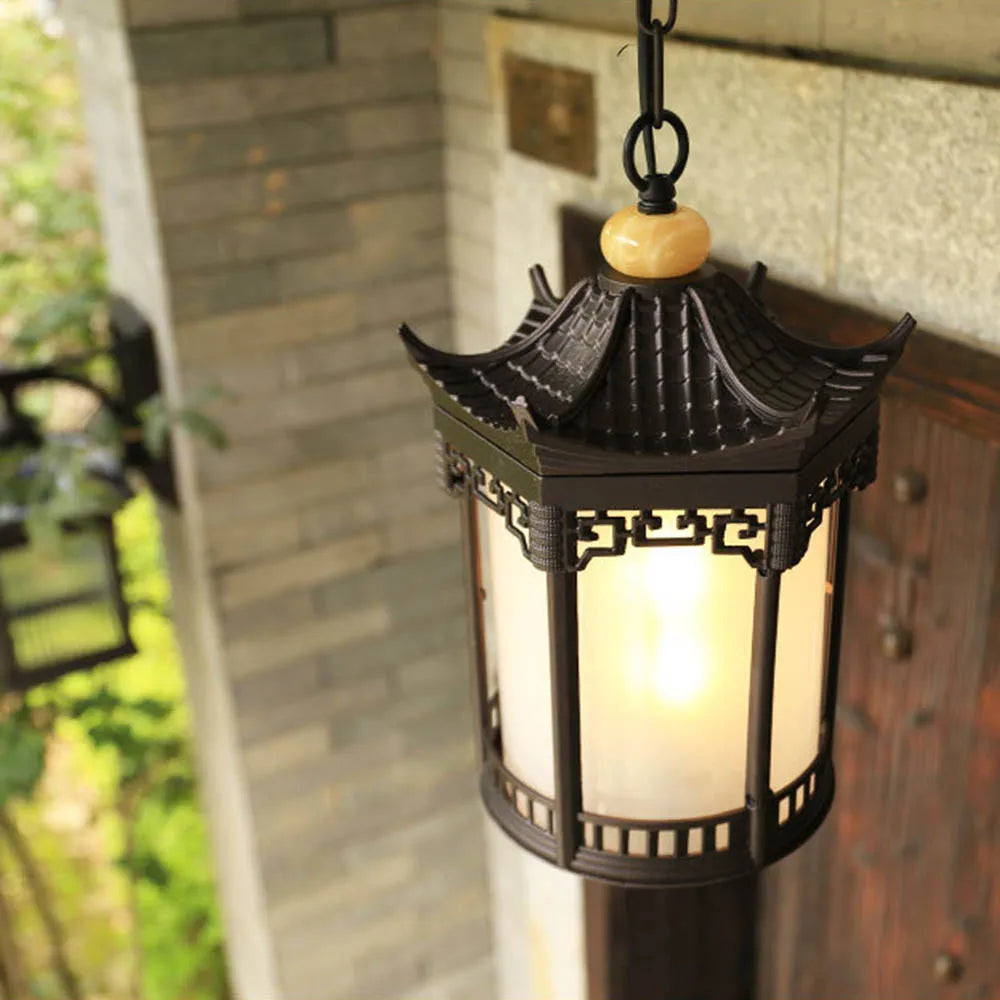 plafonnier d'extérieur vintage pour jardin balcon et terrasse - vue 6 sur 10