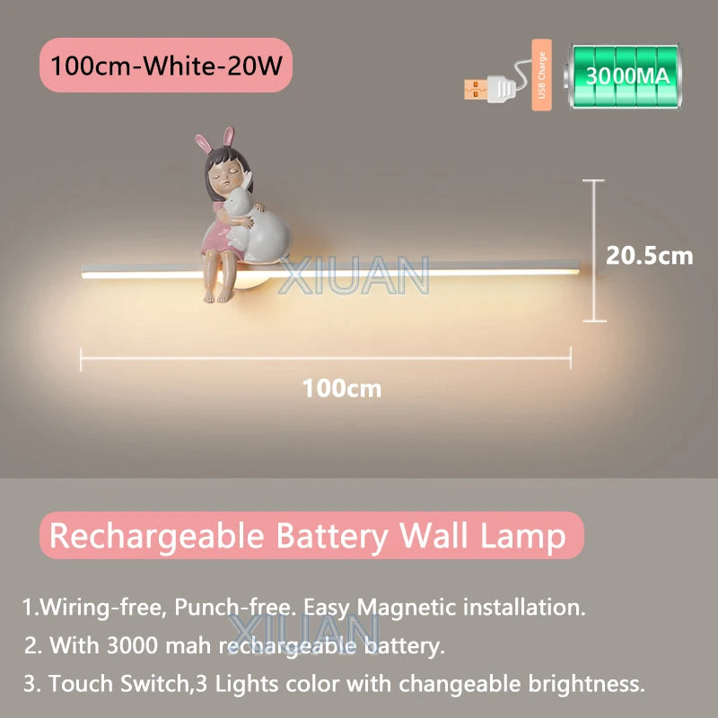 applique murale en forme de lapin pour décoration enfant - vue 12 sur 17