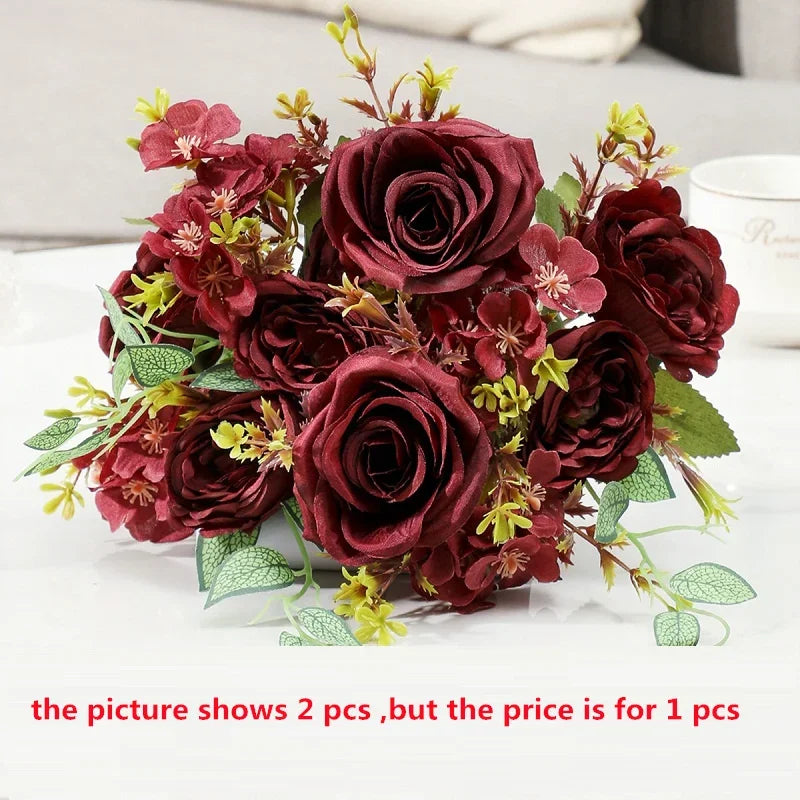 bouquet de fleurs artificielles pour décoration intérieure élégante - vue 10 sur 12