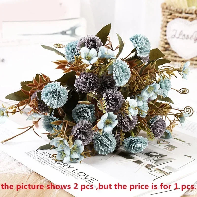 bouquet de lilas artificiels en soie pour décoration florale - vue 10 sur 12