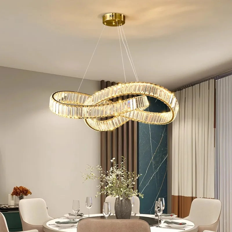 Modern home decoration crystal chandelier, living room Pendant lamp,Dining room Pendant lights, interior lighting - vue 4 sur 9