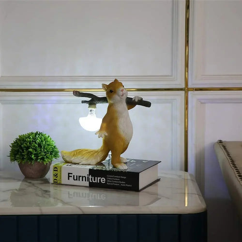lampe de chevet écureuil intelligent mini veilleuse décorative pour enfants - vue 3 sur 7
