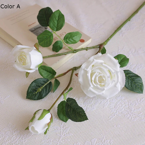 3 têtes de roses artificielles pour décoration de mariage et chambre - vue 11 sur 10