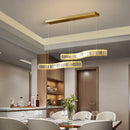 lustre led moderne en cristal de luxe en forme de s