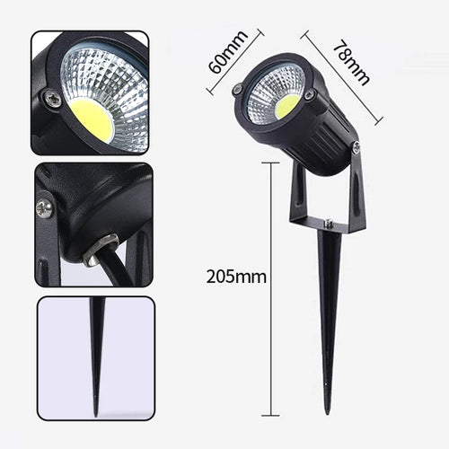 lampe de jardin led étanche pour éclairage extérieur - vue 6 sur 10
