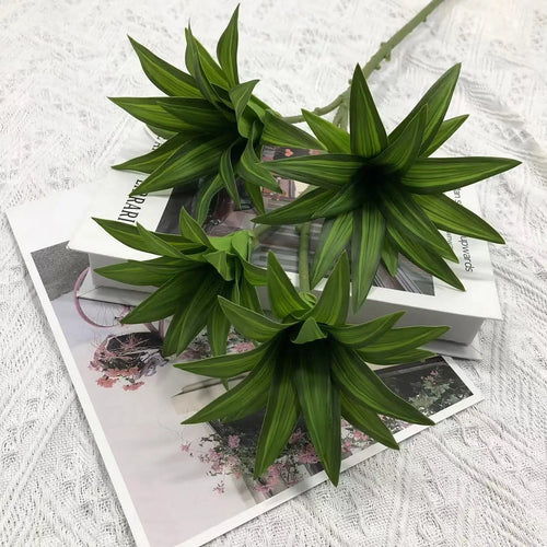 plante tropicale en pot avec palmier et bambou décoratif - vue 18 sur 18