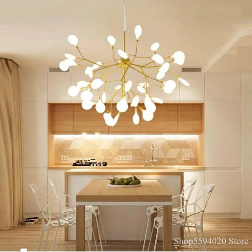 lustre moderne en forme de branche d'arbre décoratif élégant - vue 2 sur 9