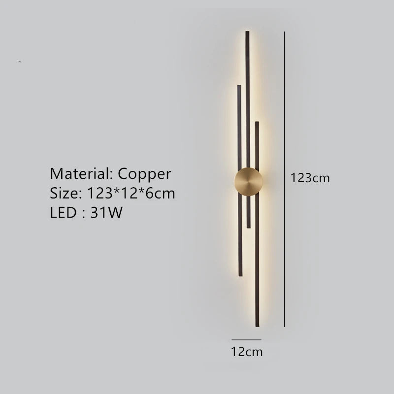 applique murale minimaliste en laiton led pour restaurant - vue 10 sur 18