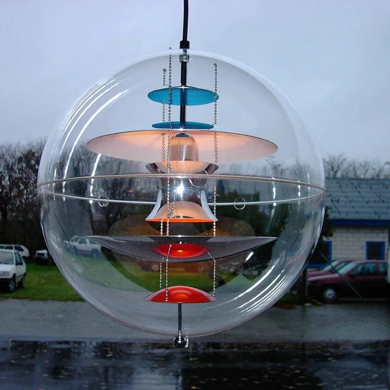 suspension moderne globe terrestre design danois en pvc - vue 9 sur 9