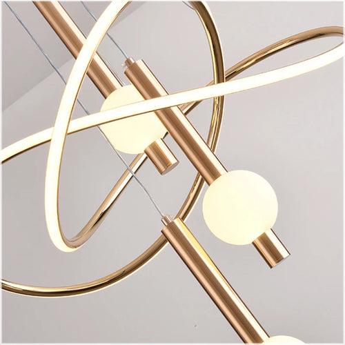 lustre moderne léger avec éclairage led pour intérieur - vue 7 sur 9