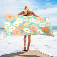 serviette de plage microfibre motif floral cartoon légère