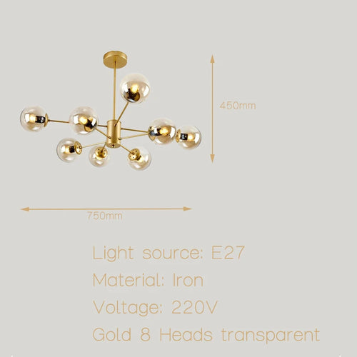 Moderne Simple suspension LED lumière fer lustre chambre salon salle à manger éclairage à la maison noir/or E27 220V plafonnier - vue 21 sur 20