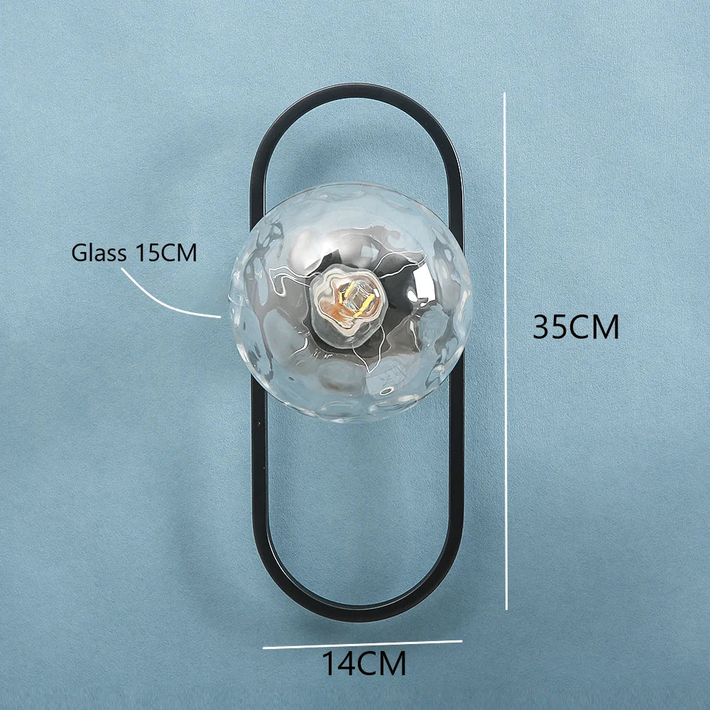 applique murale led en verre pour allée et arrière-plan d'hôtel - vue 8 sur 9