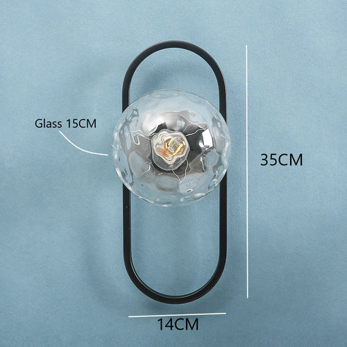 applique murale led en verre pour allée et arrière-plan d'hôtel - vue 9 sur 9