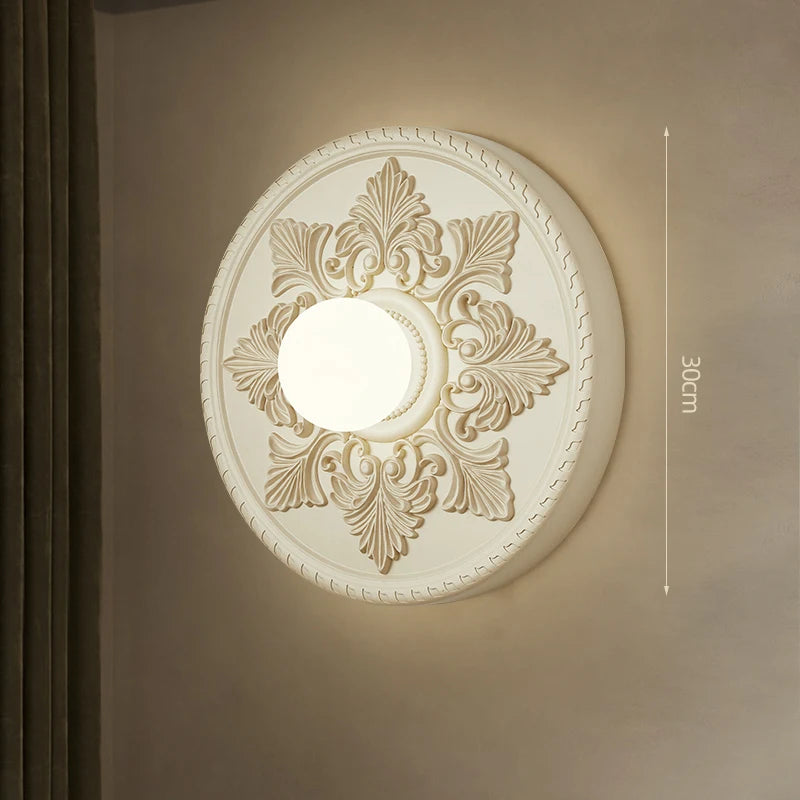 applique murale sculptée française éclairage de décoration classique - vue 4 sur 7