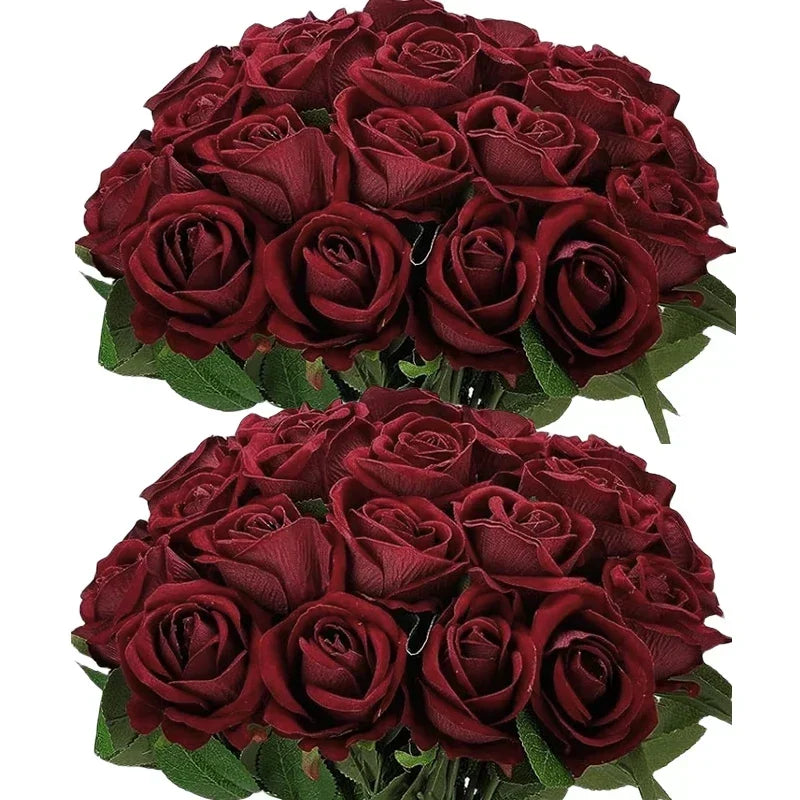 lot de 50 roses artificielles en soie pour décoration et événements festifs - vue 19 sur 24