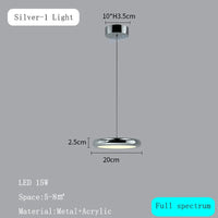 Suspension luxe ronde chromée
