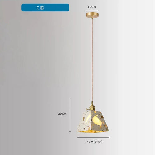 Industrial Style Concrete Pendant Light Fixture, Eco-friendly chandeliers are suitable for bedside, restaurant, café, etc - vue 11 sur 10