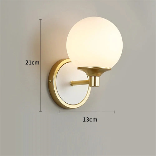 applique murale moderne en verre style nordique double tête - vue 9 sur 8