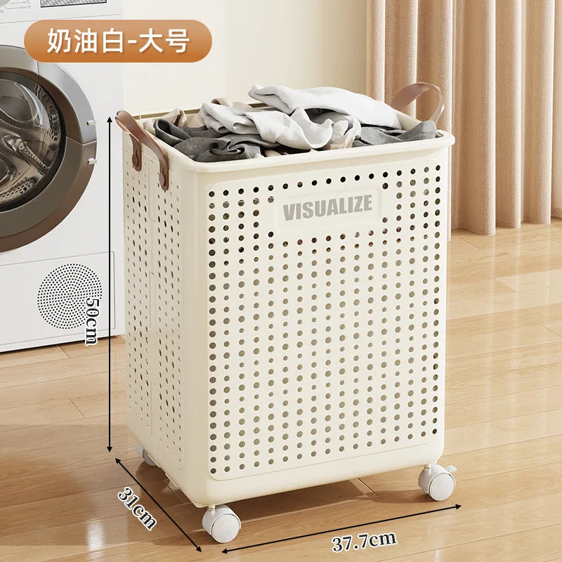 panier de rangement pliable imitation rotin pour jouets et linge - vue 9 sur 12