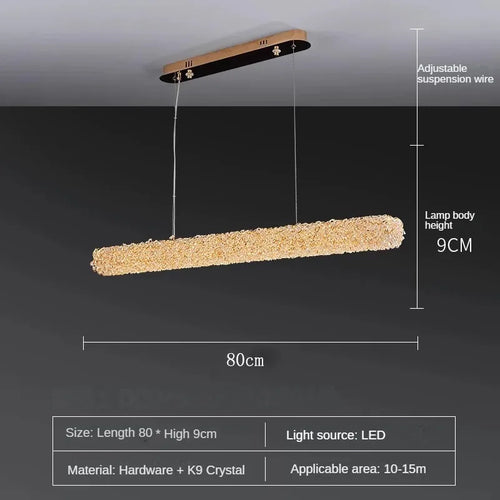 lustre en cristal k9 design élégant pour éclairage moderne - vue 8 sur 13