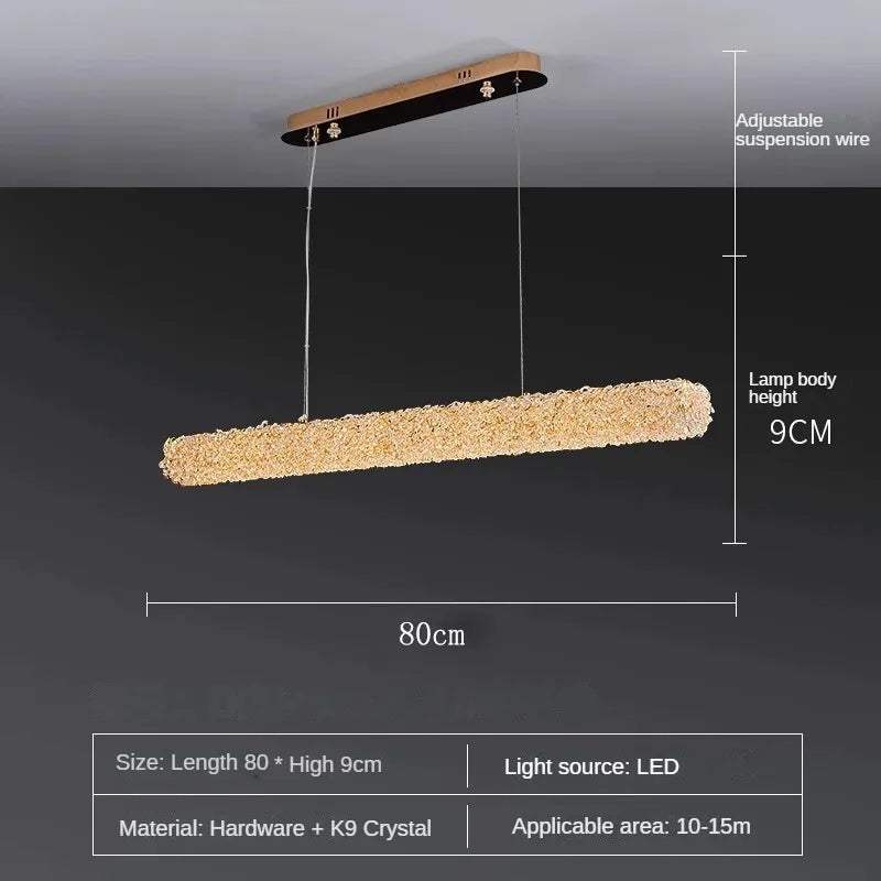 lustre en cristal k9 design élégant pour éclairage moderne - vue 7 sur 13