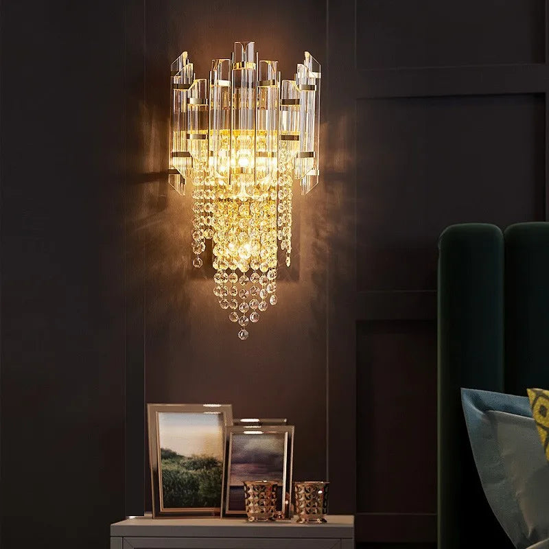 applique murale en cristal moderne luxe style nordique pour intérieur élégant - vue 3 sur 7