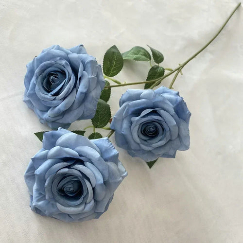 fleurs artificielles en velours roses décoratives pour intérieur - vue 2 sur 14